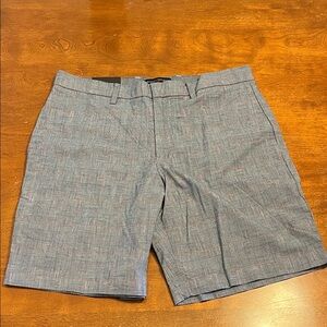 Aiden Club Short-Banana Republic Gray-Blue Patterned Flat Front Short NWT
